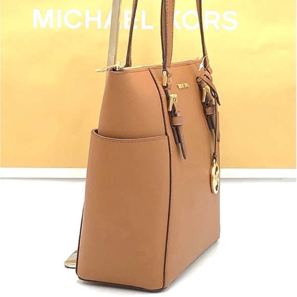 MICHAEL KORS CHARLOTTE LARGE TOP ZIP TOTE BAG LUGGAGE - Picture 6 of 11